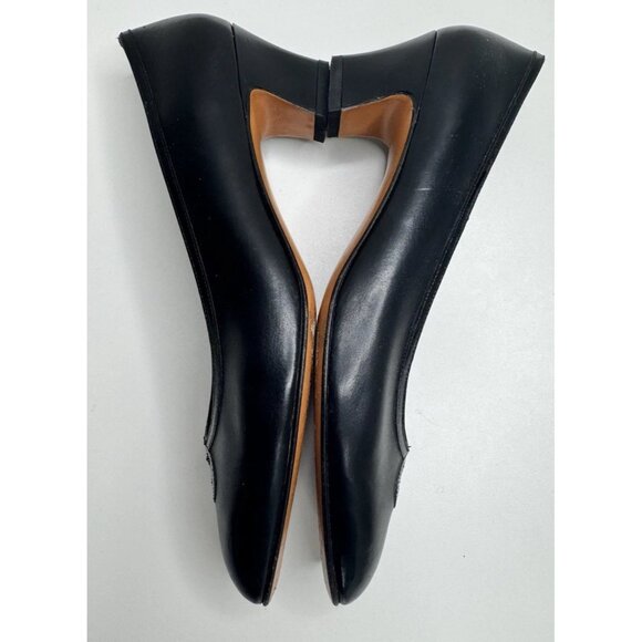 Salvatore Ferragamo Women's Black Leather Pumps Size 7 B - Picture 9 of 16